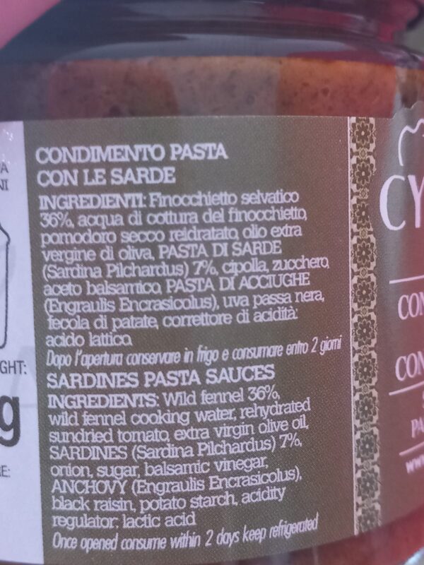Condimento Pasta con le Sarde – Ricetta Tradizionale Siciliana - immagine 2